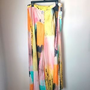 NWT multi colored palazzo pants